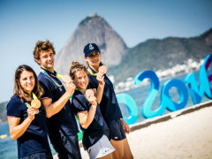 Rio2016 Médailles Charline, Pierre, Camille & Hé